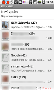 Aplikace SMS a MMS