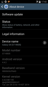 Android 4.4.2 KitKat pro Samsung Galaxy S4 (GT-I9505)