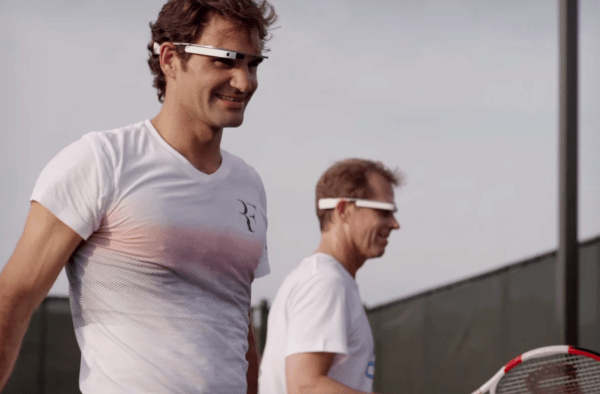 Roger Federer Google Glass