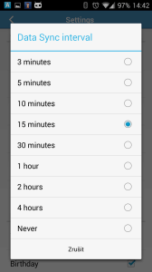 Interval synchronizace