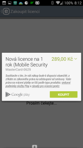 ESET Mobile Security & Antivirus: zakoupení licence