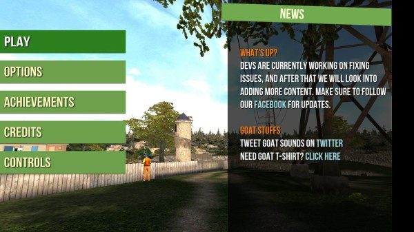 Goat Simulator menu 1