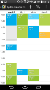 timetable tydenni