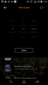 Filtr písniček podle data
