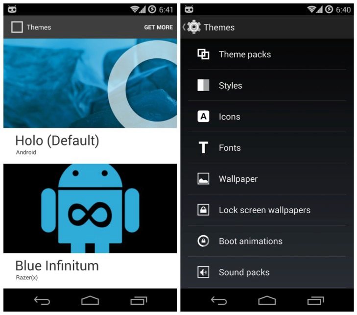 cyanogenmod 12 theme choser