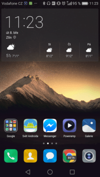 Widget počasí EMUI