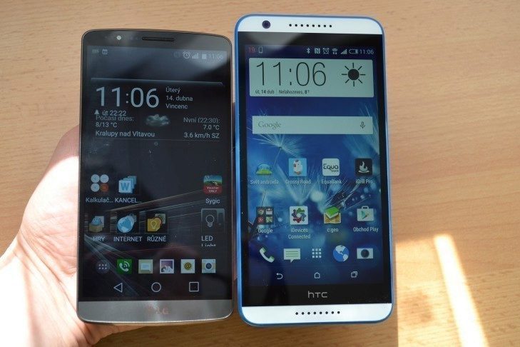 HTC Desire 820 - porovnání s LG G3