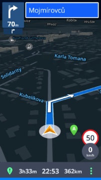 Sygic GPS Navigace a Mapy Třetí nejlepší navigace pro Android