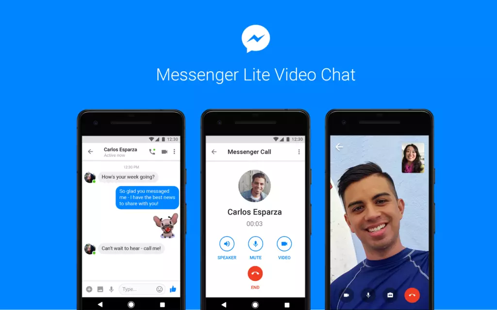 Messenger Lite aplikace začíná bobtnat Facebook přidává videohovory