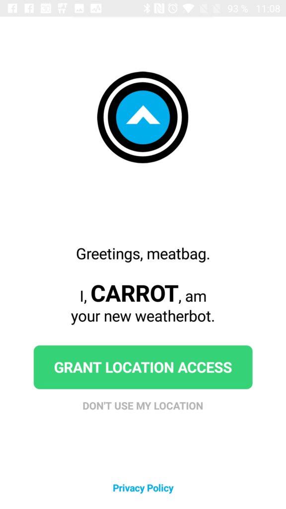carrot weather secret locations android egypt