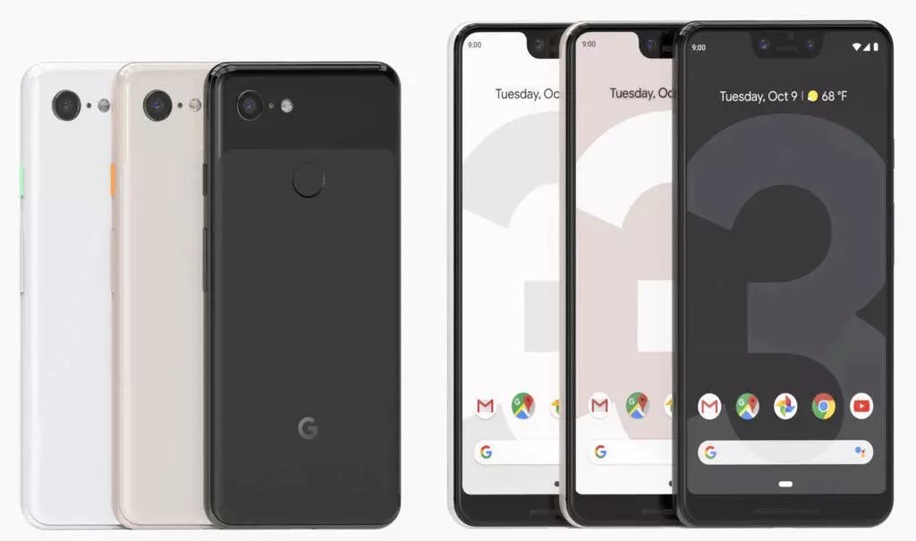 google pixel 3 design telefonu