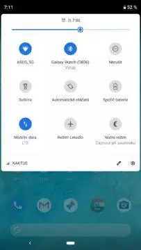 android 9 pie notifikacni lista