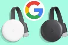 Chromecast 2018 v bílé a černé barvě