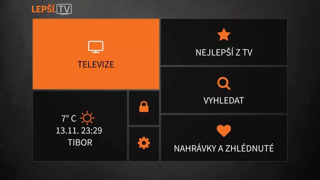 Lepší.TV menu