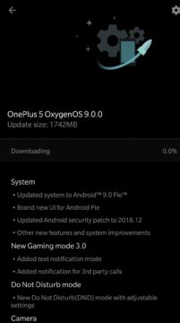 android 9 pie aktualizace oneplus 5 oneplus 5t