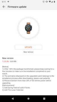 huawei watch gt aktualizace unor 2018