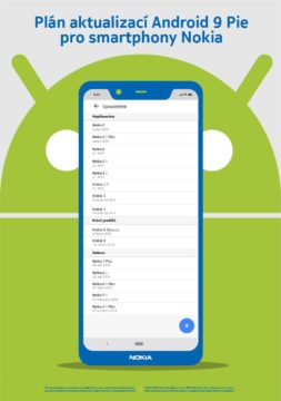 nokia telefony aktualizace android 9 pie