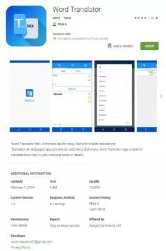 word translator malware skodliva aplikace google play