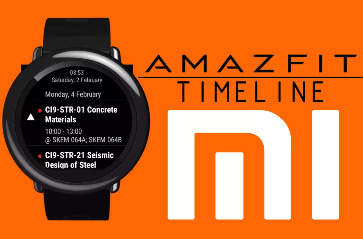 xiaomi amazfit widget timeline