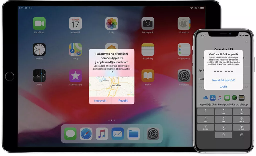 Jak funguje dvoufaktorové ověření u iOS