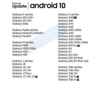 android 10 samsung galaxy