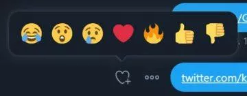 Twitter reakce zprávy emotikony náhled