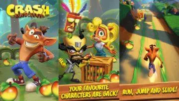 mobilní hra Crash Bandicoot 3