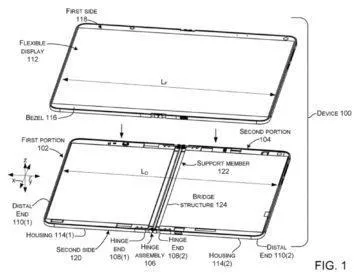 ohebný displej Microsoft Surface patent 1