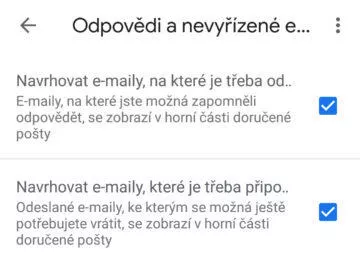 připomenutí pošty gmail