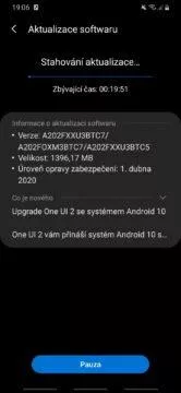 galaxy a20e android 10