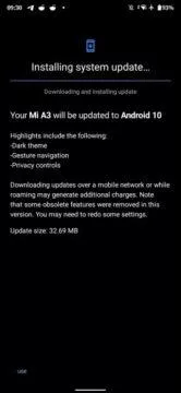xiaomi mi a3 android 10