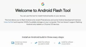 beta Android 11 instalace android flash tool web