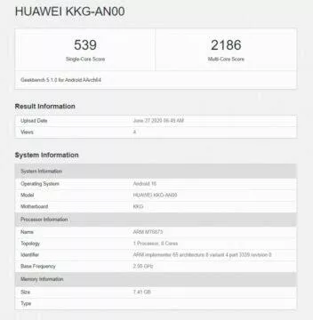 honor x10 max 5g geekbench