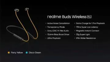 parametry Realme Buds Wireless Pro přehled