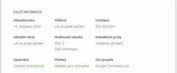 Gmail Go Obchod Play 500 milionů stažení