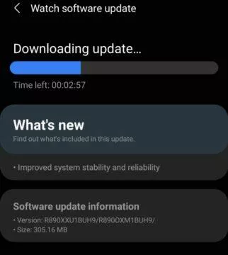 Samsung Galaxy Watch4 update