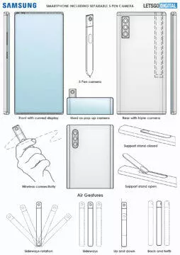 S Pen s fotoaparátem výkres patent