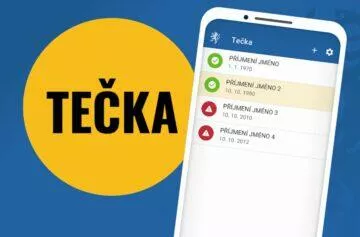 Tečka nové funkce očkování certifikáty