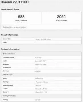 Poco X4 5G geekbench