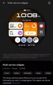 Huawei Watch GT 3 update widgety