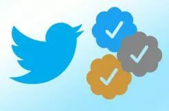 Twitter Blue nové odznaky modrý zlatý šedý