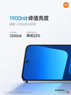 xiaomi 13 pro svítivost