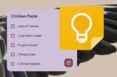 Google Keep nový wiget samostatná poznámka