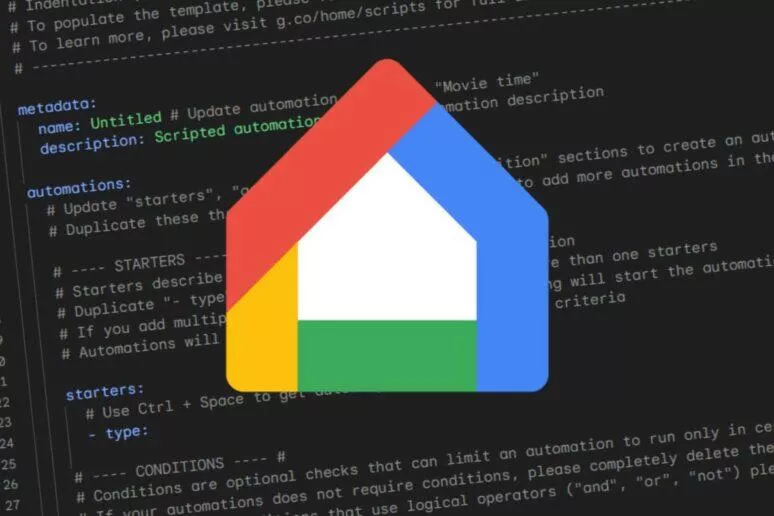 Google Home editor skriptů skripty script editor