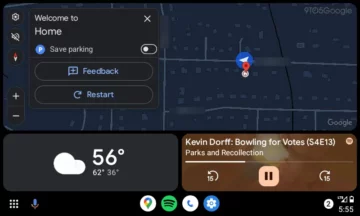android auto uložit parkování mapy google