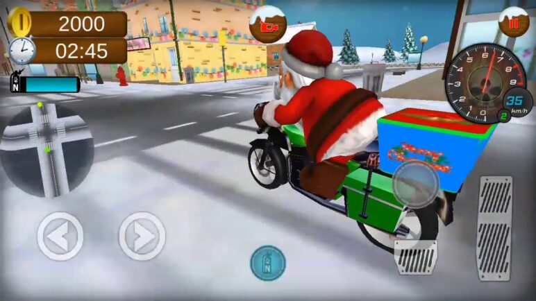 Crazy Santa Moto Gift Delivery 2019