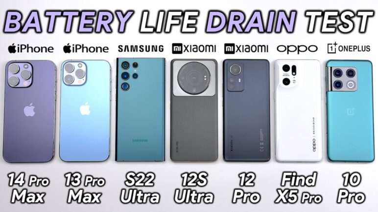 iPhone 14 Pro Max vs iPhone 13 Pro Max / Samsung / Xiaomi / OPPO / OnePlus Battery Life DRAIN Test!