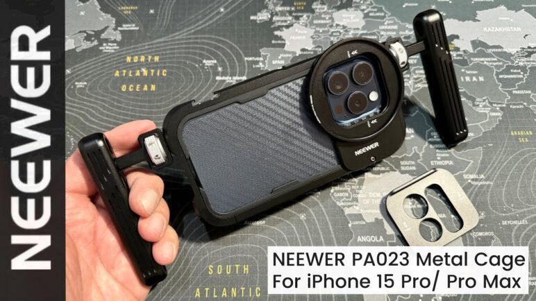 NEEWER PA023 Metal Cage For Apple iPhone 15 Pro with Handheld Kit