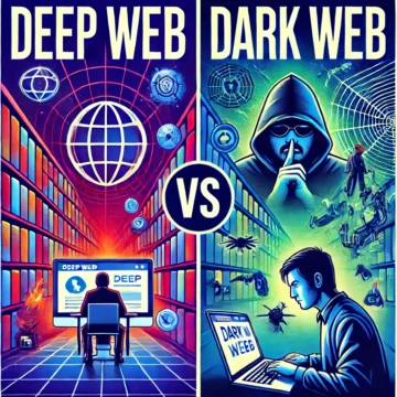 Deep Web vs Dark Web ilustrace