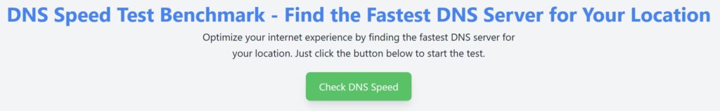 DNS Speed Test